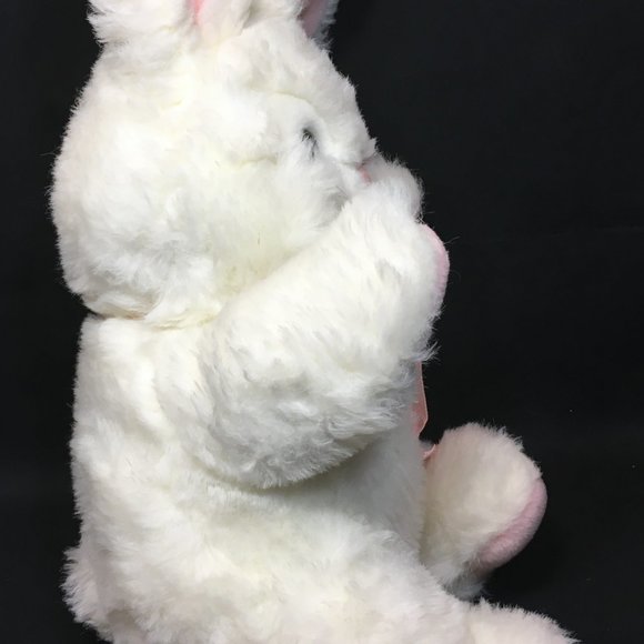 Vintage Animal Playthings Bunny Plush White Pink - Picture 4 of 9